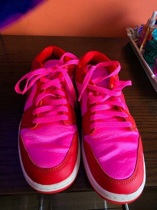 Shoes - Hot Pink and Red Low-Top Sneakers